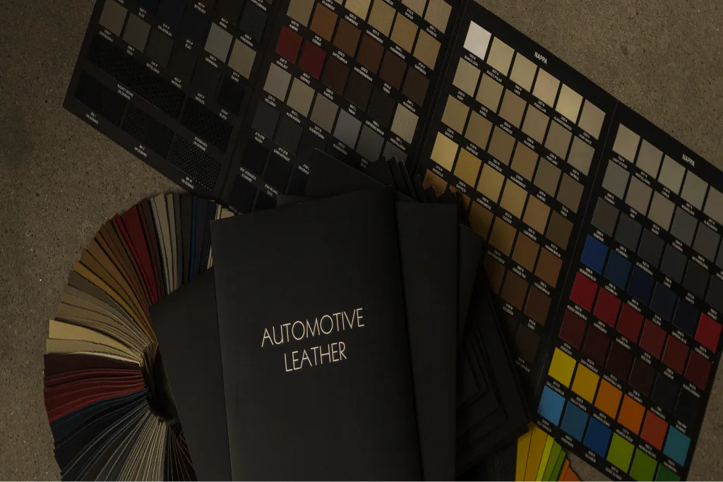 Kravczyk leather sample rings and colour catalogues